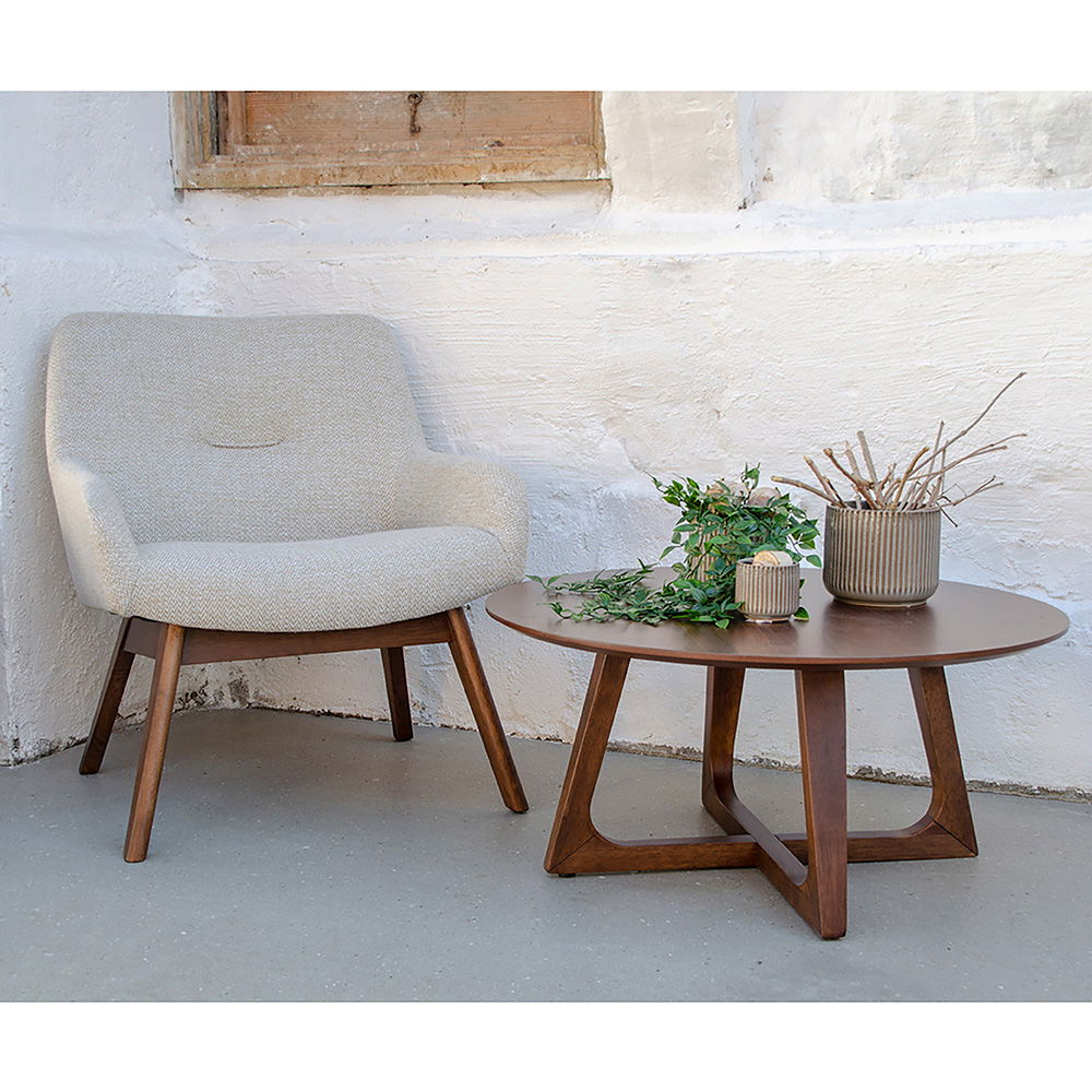 Hellerup – Couchtisch, Nussbaumfurnier, Ø75x36 cm